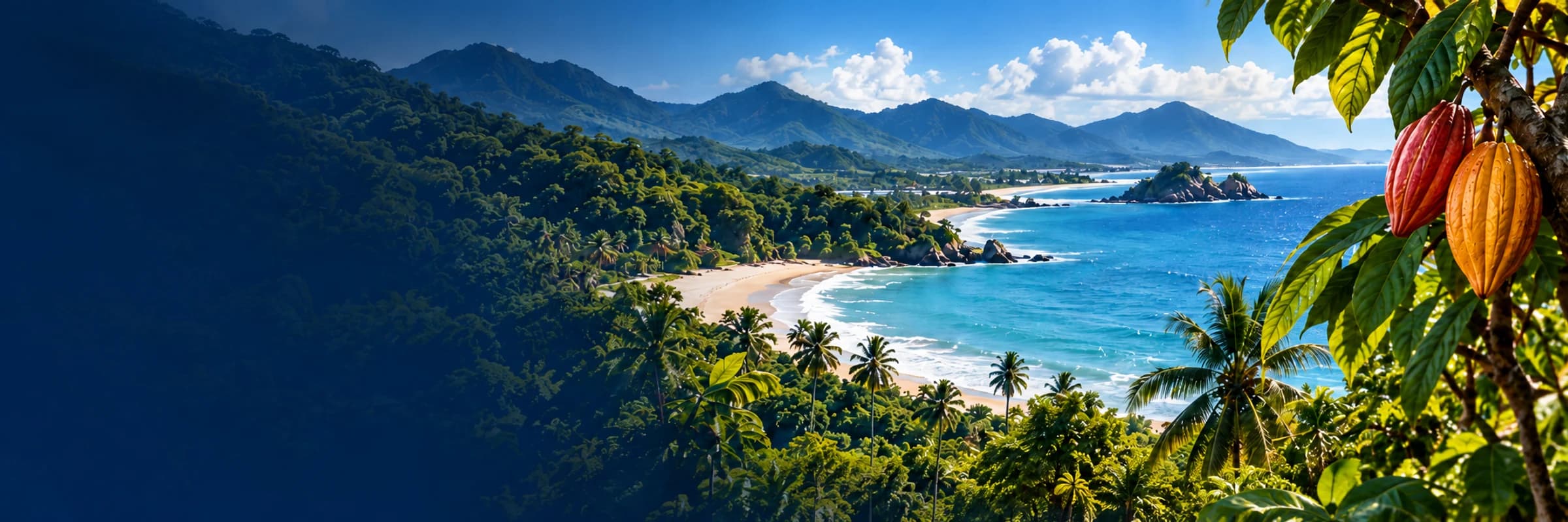 Paisagem costeira da região sul da Bahia